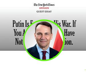 Sikorski dla „NYT”: najpierw pokaz siły, potem rozmowy z Rosją