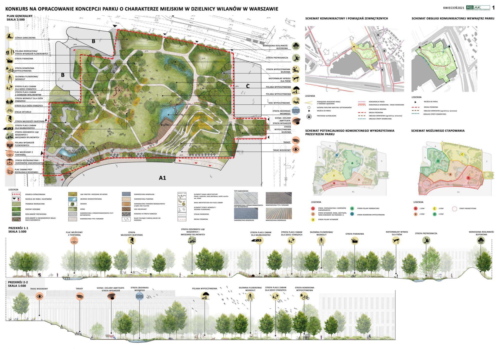 Wyniki konkursu na projekt ogólnodostępnego parku w Wilanowie
