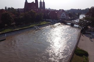 Wrocław. Fala w centrum miasta.