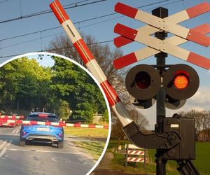 Dramatyczne chwile na przejeździe kolejowym w Kujawsko-Pomorskiem. Pociąg przejechał tuż przed maską osobówki
