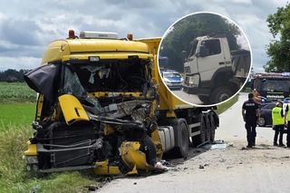 Dwie ciężarówki roztrzaskały się na drodze. Kierowca Scanii nie miał szans