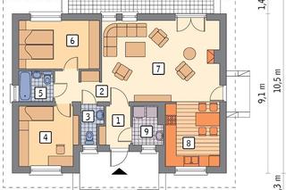 Projekt domu Moje miejsce z katalogu Muratora - wizualizacje, plany, rysunki