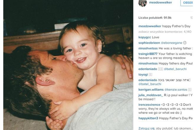 Meadow Walker zamieściła na Instagramie na Dzień Ojca zdjęcie ze swoim tatą