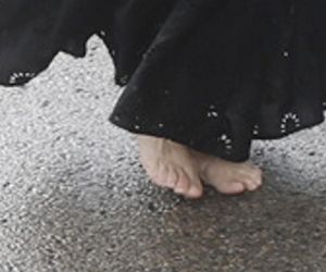 Gabriela Muskała boso na pogrzebie Joanny Kołaczkowskiej