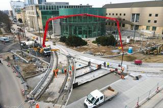 Na nowe torowisko na fragmencie ul. Św. Marcin oraz ul. Towarowej wjechał po raz pierwszy pojazd szynowy z taboru poznańskiego MPK