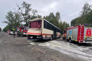 Ciężarówka najechała na autobus szkolny. 5 dzieci w szpitalu