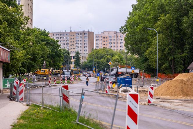 Budowa tramwaju na Stegny w Warszawie