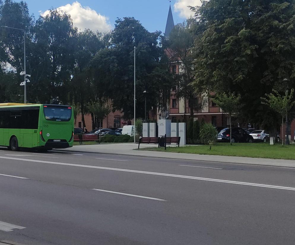 Autobus na Rycerskiej w Elblągu