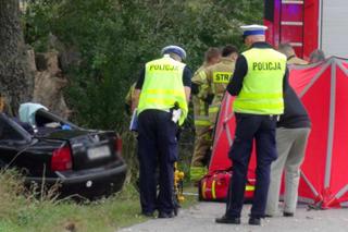 Auto pełne młodych ludzie roztrzaskane na drzewie. 21-letnia pasażerka nie żyje