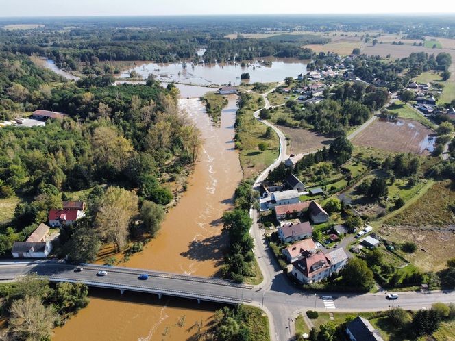 Szprotawa. Zniszczenia po powodzi 