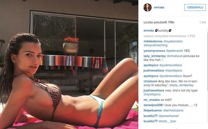 Emily Ratajkowski w bikini