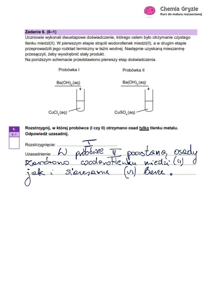 Matura 2025 chemia rozszerzona - odpowiedzi do wszystkich zadań z arkusza CKE 16.05.2025 - Formuła 2023