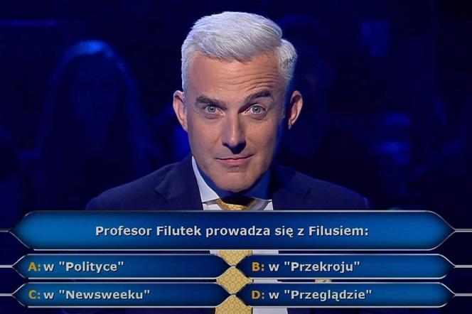 Profesor Filutek prowadza się z Filusiem... Odpowiedź na pytanie z Milionerów