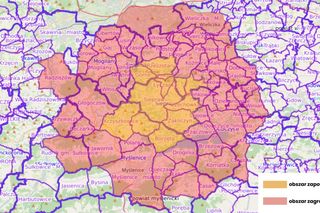 Ptasia grypa w Małopolsce - mapa