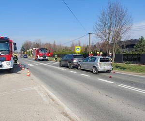 Wypadek z udziałem autobusu w Wąchocku