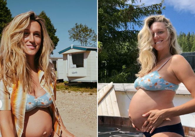 Ola Żebrowska porównuje 2 zdjęcia, które dzieli 5kg. Zdradza, ile przytyła w ciąży