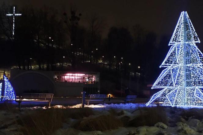 Gdynia, plac grunwaldzki 2023. Iluminacje świetlne