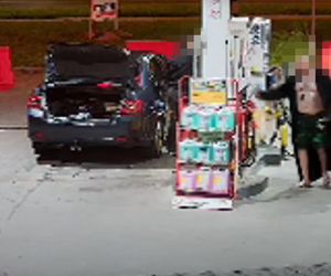 Pożar na stacji paliw