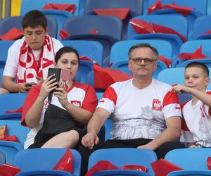 Kibice na meczu Polska - Mołdawia