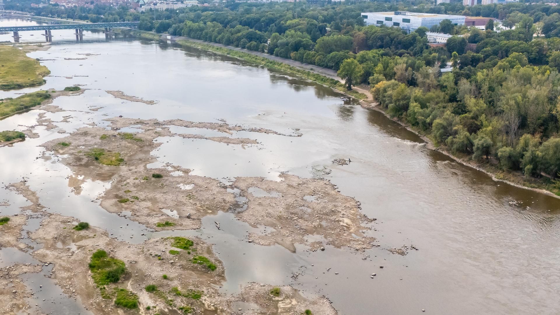 Wisła w Warszawie 27 sierpnia 2025 rano