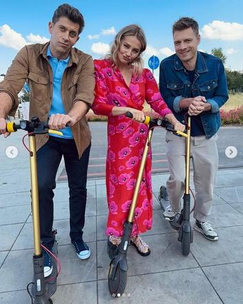 Przyjaciółki 22 sezon na planie: Inga (Małgorzata Socha), Robert (Krzysztof Wieszczek), Dagmar (Marcin Korcz)