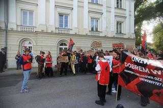 Protest studentów na Uniwersytecie Warszawskim