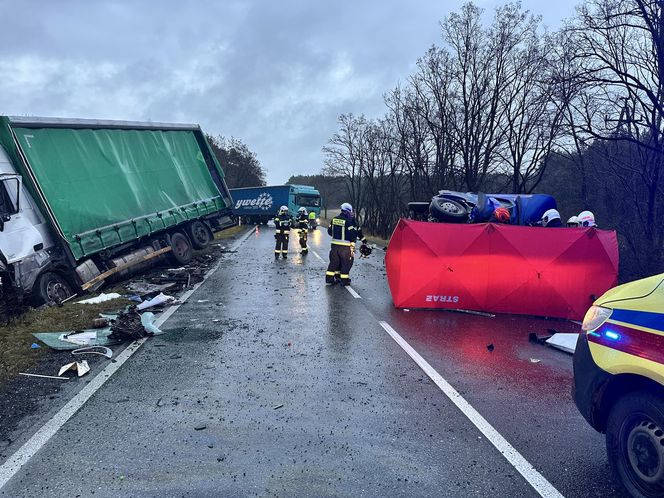 Tragiczny wypadek na DK 10 w Przyłubiu! Zginęła jedna osoba