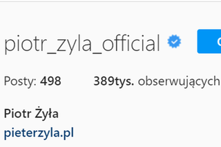 Profil Piotra Żyły na Instagramie