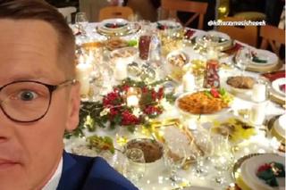 M jak miłość świąteczny odcinek specjalny. Marek (Kacper Kuszewski), Piotrek (Marcin Mroczek), Kinga (Katarzyna Cichopek) na planie