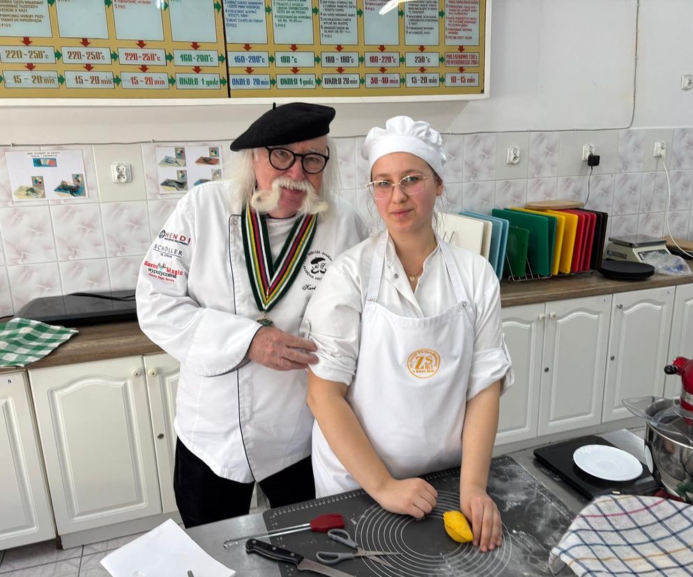 Kurt Scheller w sądeckim gastronomie. Oceniał konkursowe dania młodych kucharzy 