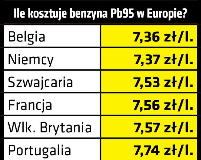 Ile benzyny możemy kupić za polską pensję?