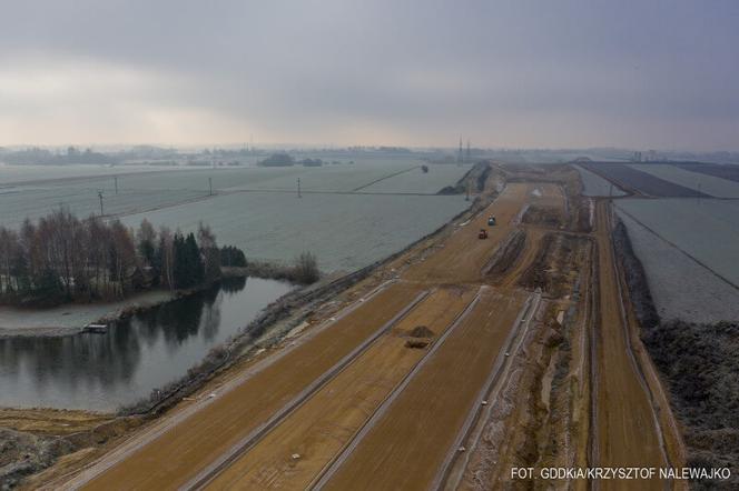 Budowa S7 na trasie Napierki - Płońsk. Zobacz postępy prac [GALERIA]
