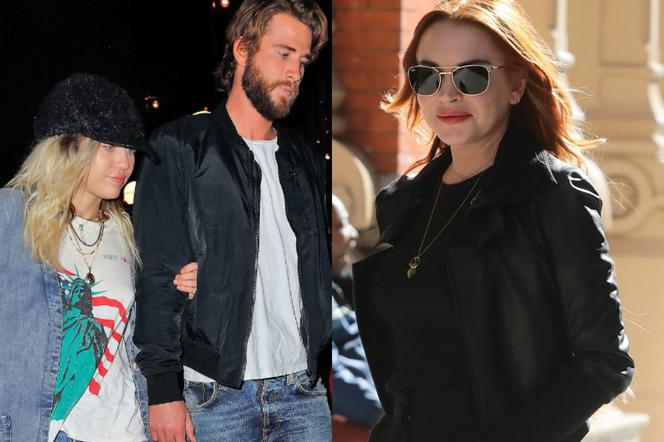 Miley Cyrus i Liam Hemsworth, Lindsay Lohan