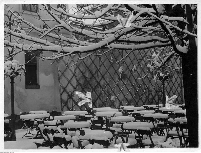 Kawiarnia zimą, 1940 rok