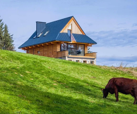 Ten dom przypomina nieco górala, który po dekadach pracy za wielką wodą, powraca z emigracji. Styl zakopiański na nowo