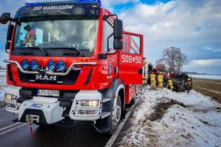 Lubelskie: Poważne utrudnienia na drodze wojewódzkiej! Przewróciła się tam ciężarówka