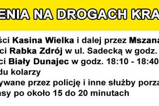 Utrudnienia drogowe podczas VI etapu Tour de Pologne 2017