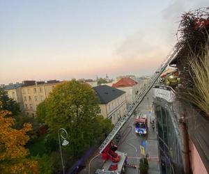 Pożar kamienicy w centrum Kielc