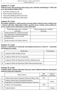 MATURA 2012, WOS poziom PODSTAWOWY - ARKUSZE, PYTANIA, ZADANIA, ODPOWIEDZI