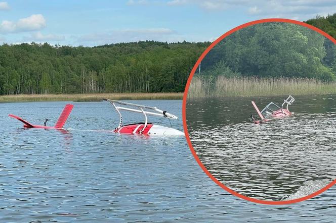 Śmigłowiec spadł do jeziora w Rogoźniku! Wcześniej gasił pożar. Dramatyczny wypadek na Śląsku