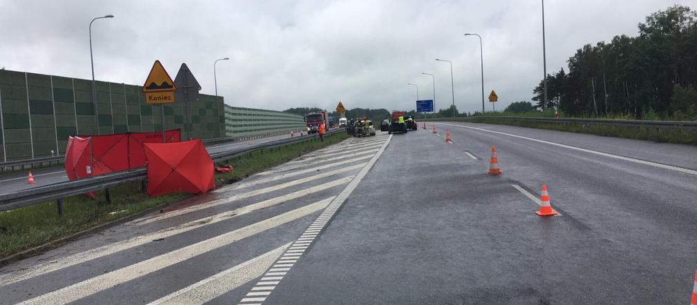 Śląskie: Drastyczne sceny na A1! Wyszedł z samochodu po wypadku i został ROZJECHANY