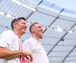Robert Lewandowski na meczu Polska - Mołdawia