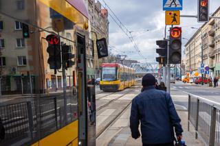 Tramwaj na Kasprzaka i Wolskiej w Warszawie