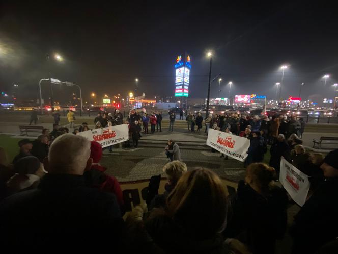 Protest pracowników MOPR w Zabrzu