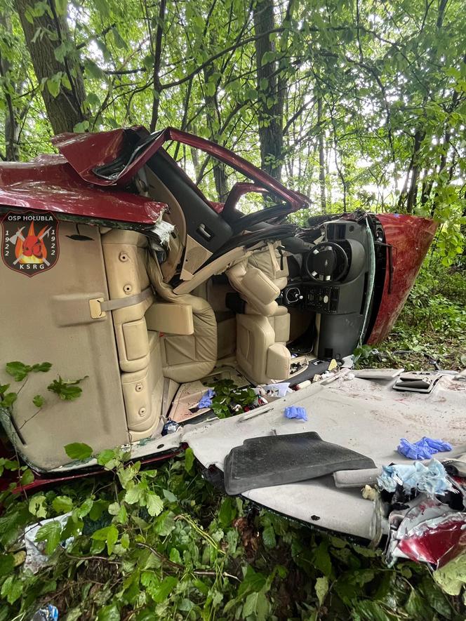 Wypadek w Hołubli w powiecie siedleckim