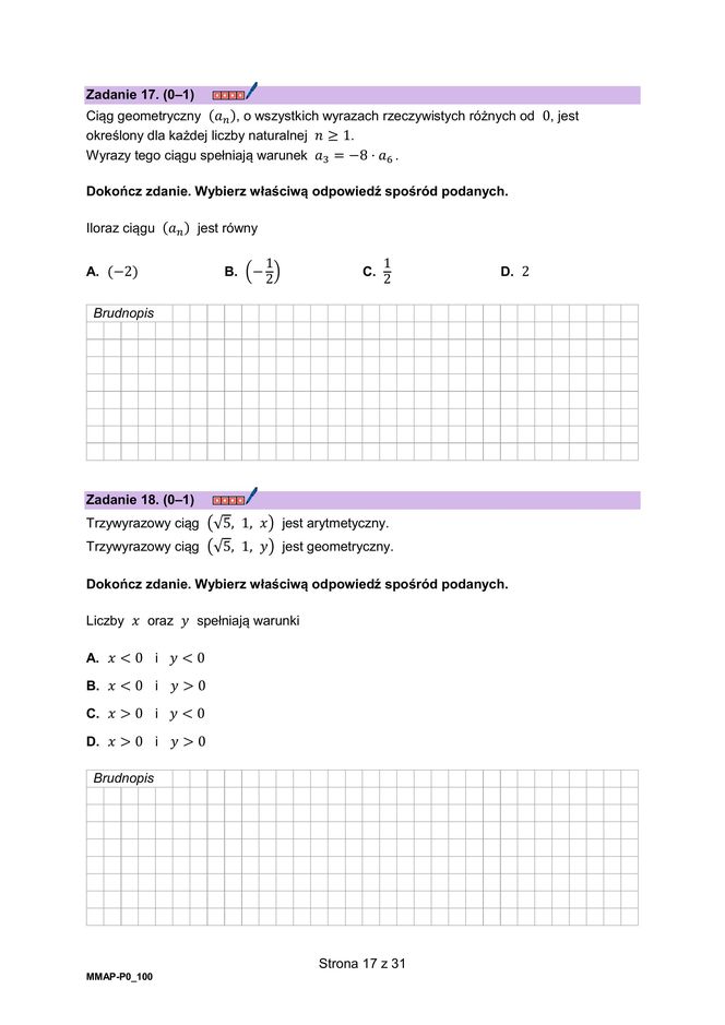 Matura poprawkowa  MATEMATYKA 2025- FORMUŁA 2023
