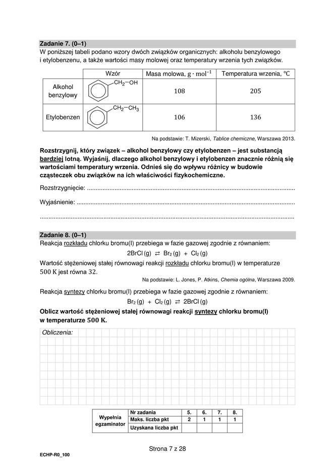 Matura 2023: chemia formuła 2015