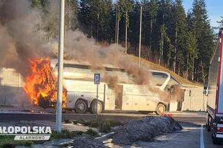 Zakopianka: pożar autobusu