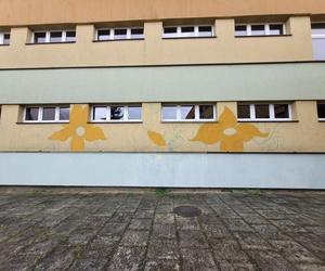 Ekologiczny mural na ścianie ZS nr 1 w Pszczynie 