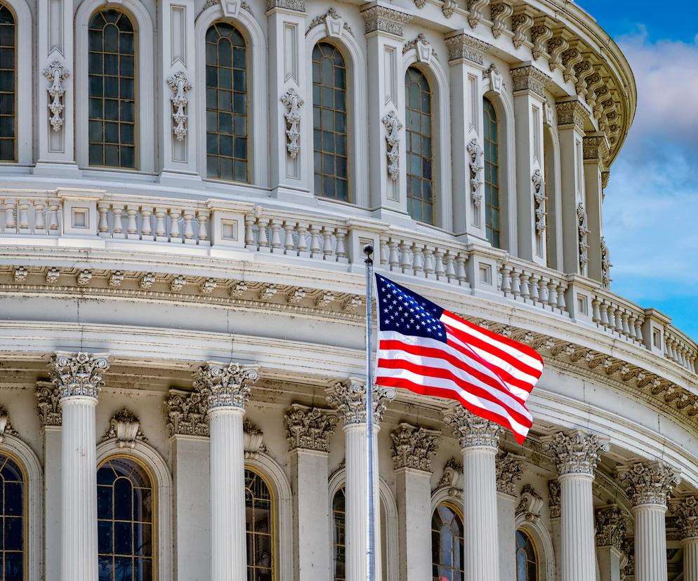 United States Capitol, Kongres US, Kapitol Stanów Zjednoczonych, siedziba Kongresu, budynek, Waszyngton - ilustracja 